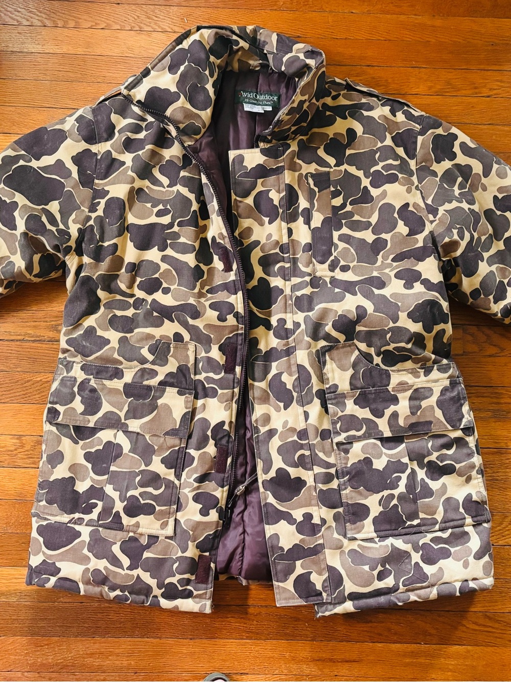 Men’s vintage  Camouflage field Jacket - Brown/Cream size xl